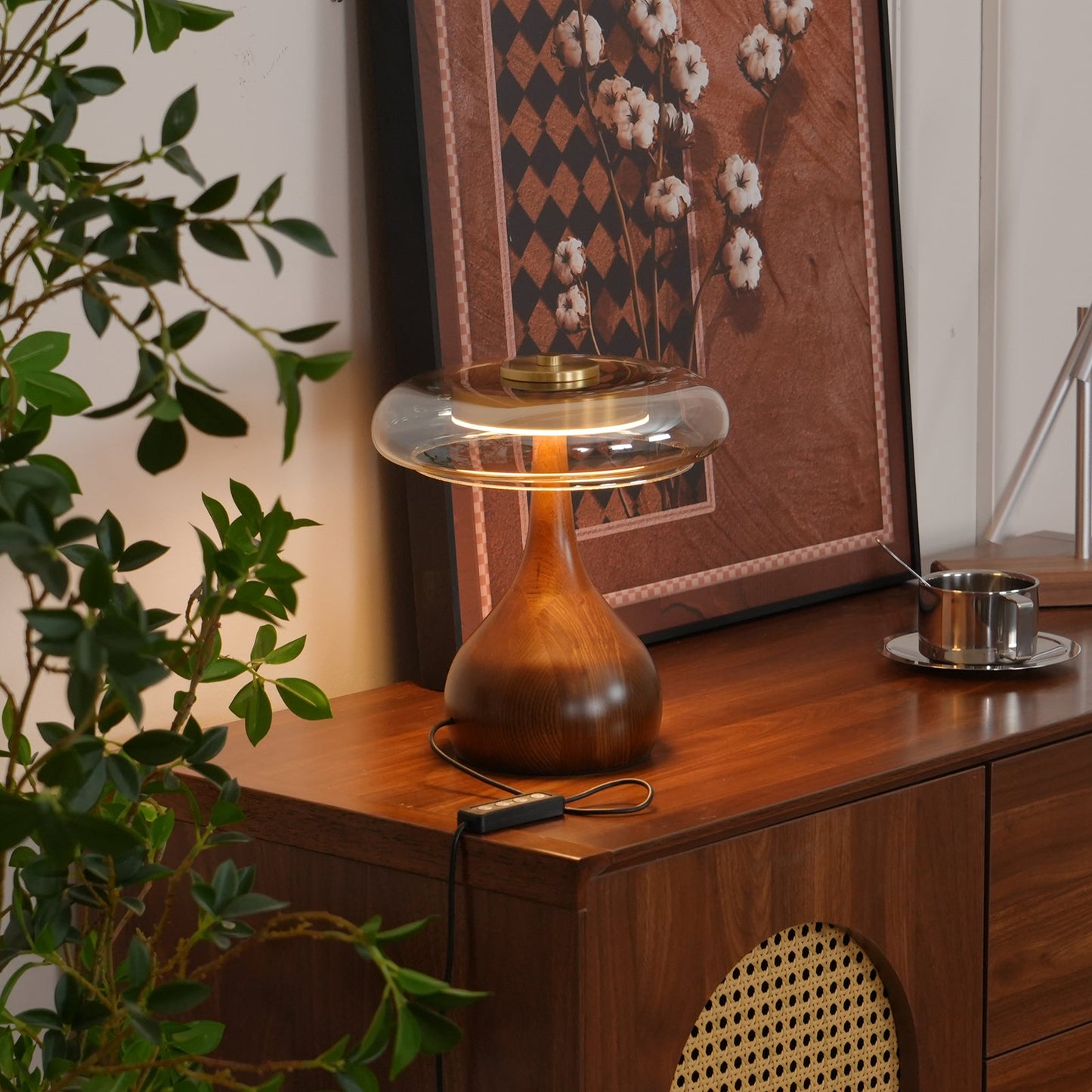 Andi – Glas-Tischlampe