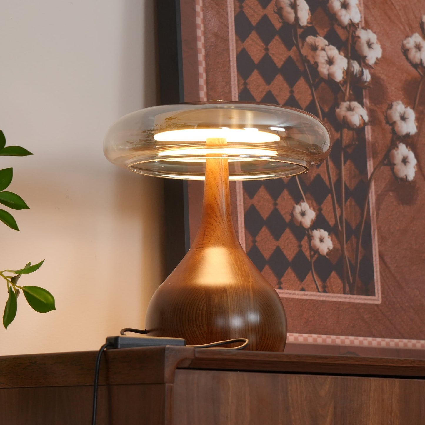 Andi – Glas-Tischlampe
