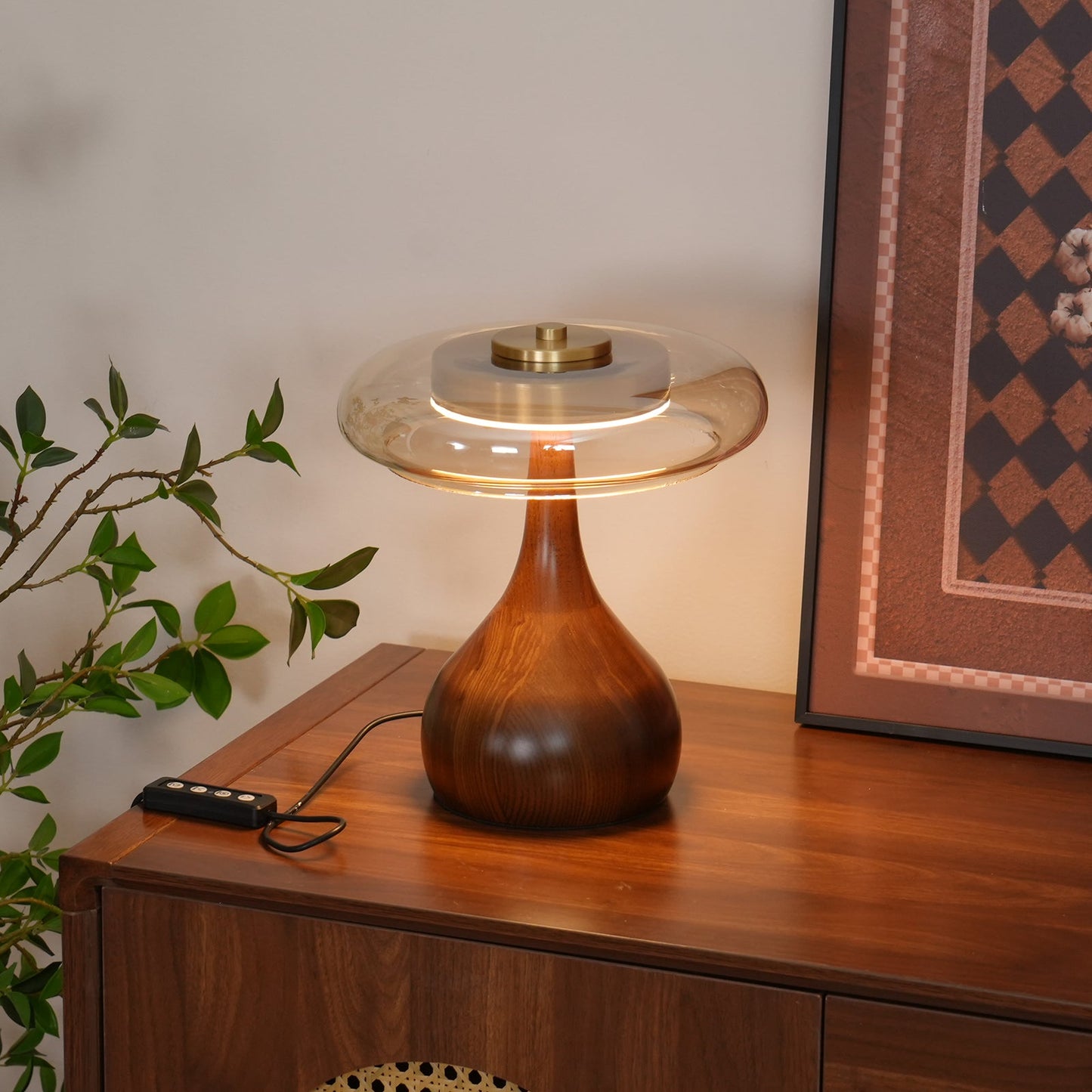 Andi – Glas-Tischlampe