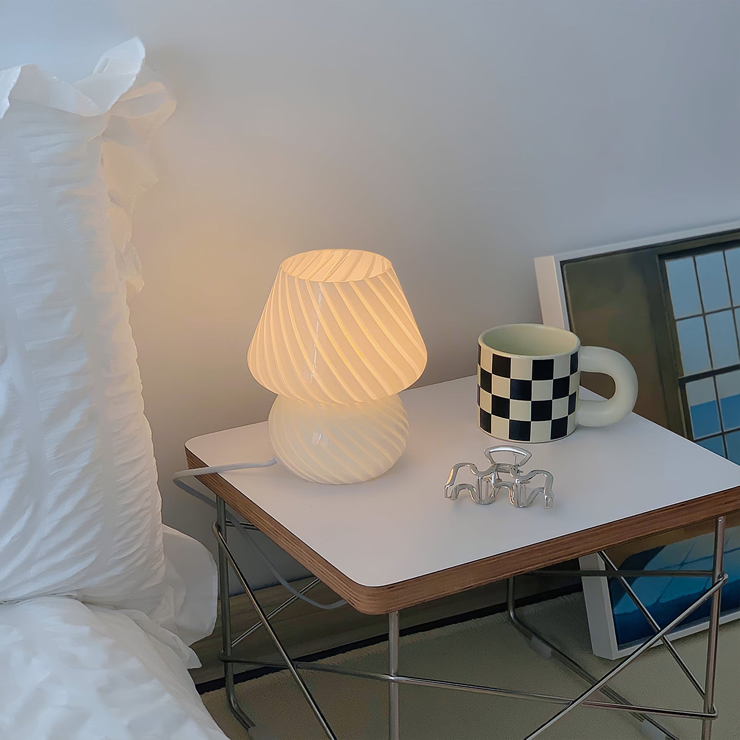 Ansel – Glas-Tischlampe