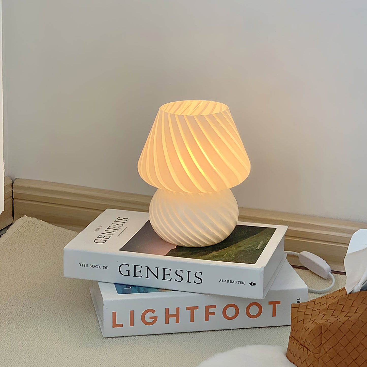 Ansel – Glas-Tischlampe
