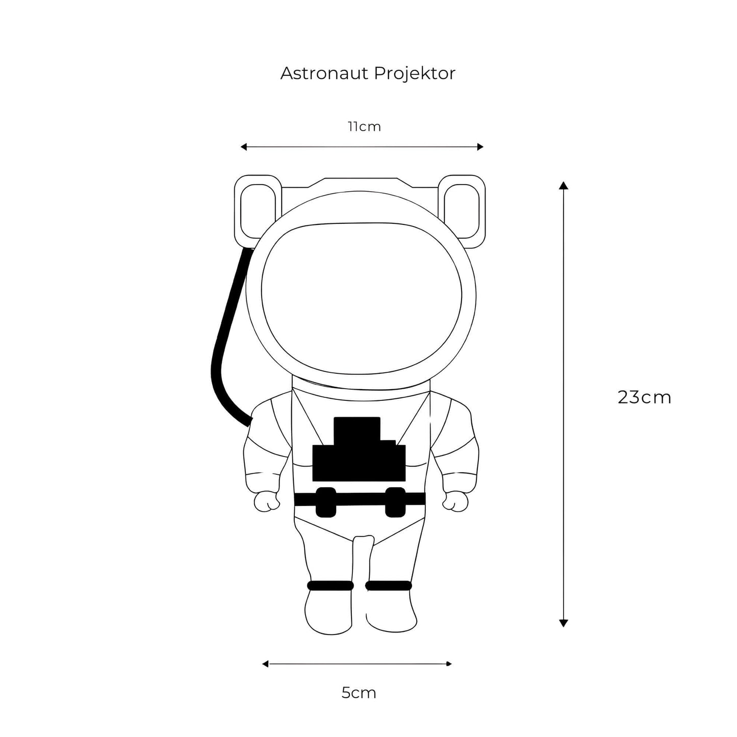 Galaktischer Projektor – Astronautenlampe mit bewegter Sternenhimmel-Projektion