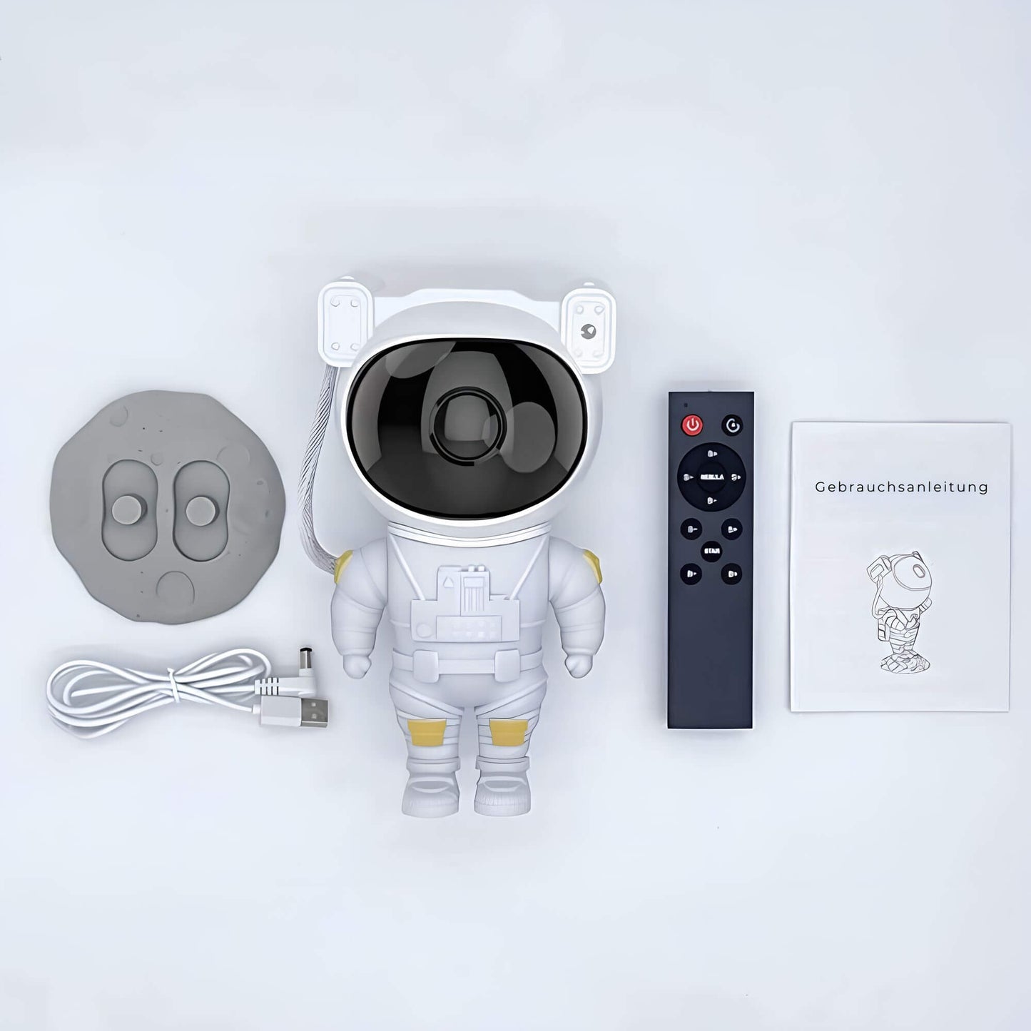 Galaktischer Projektor – Astronautenlampe mit bewegter Sternenhimmel-Projektion