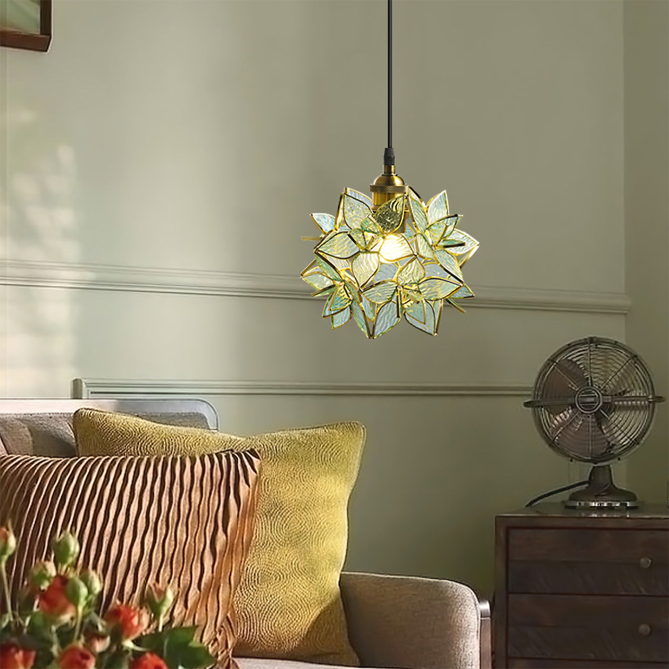 Capiz – Glas-Pendelleuchte
