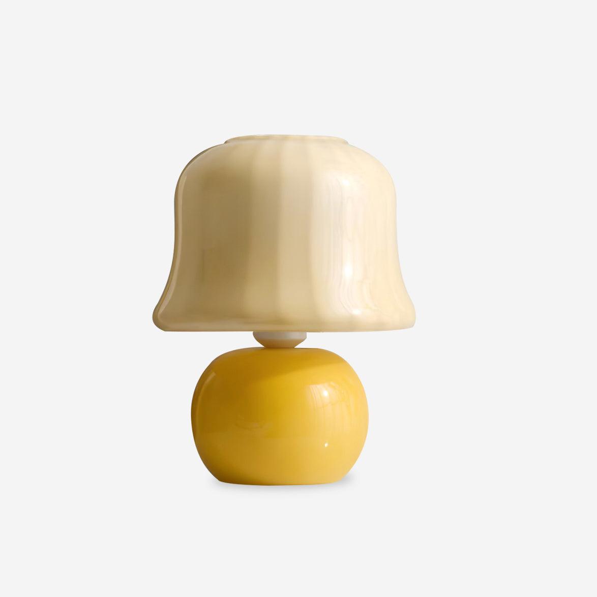 Zara – Tischlampe im Pilzdesign aus glasierter Glas