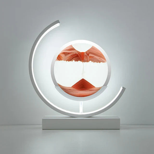 LED table lamp with quicksand effect