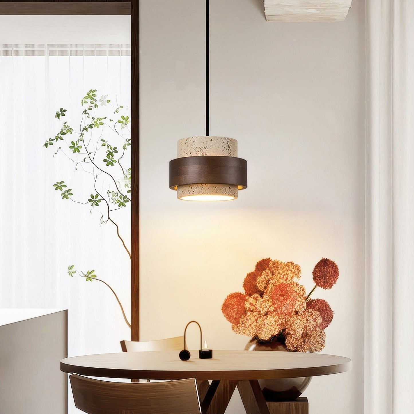 Nakoa – Wabi-Sabi Deckenleuchte mit Retro-Steinen