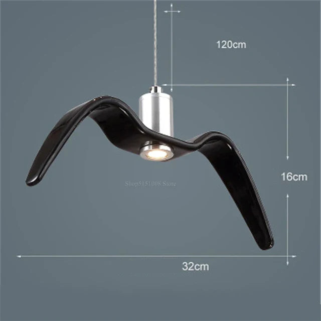 Moderner LED-Kronleuchter im Möwen-Stil