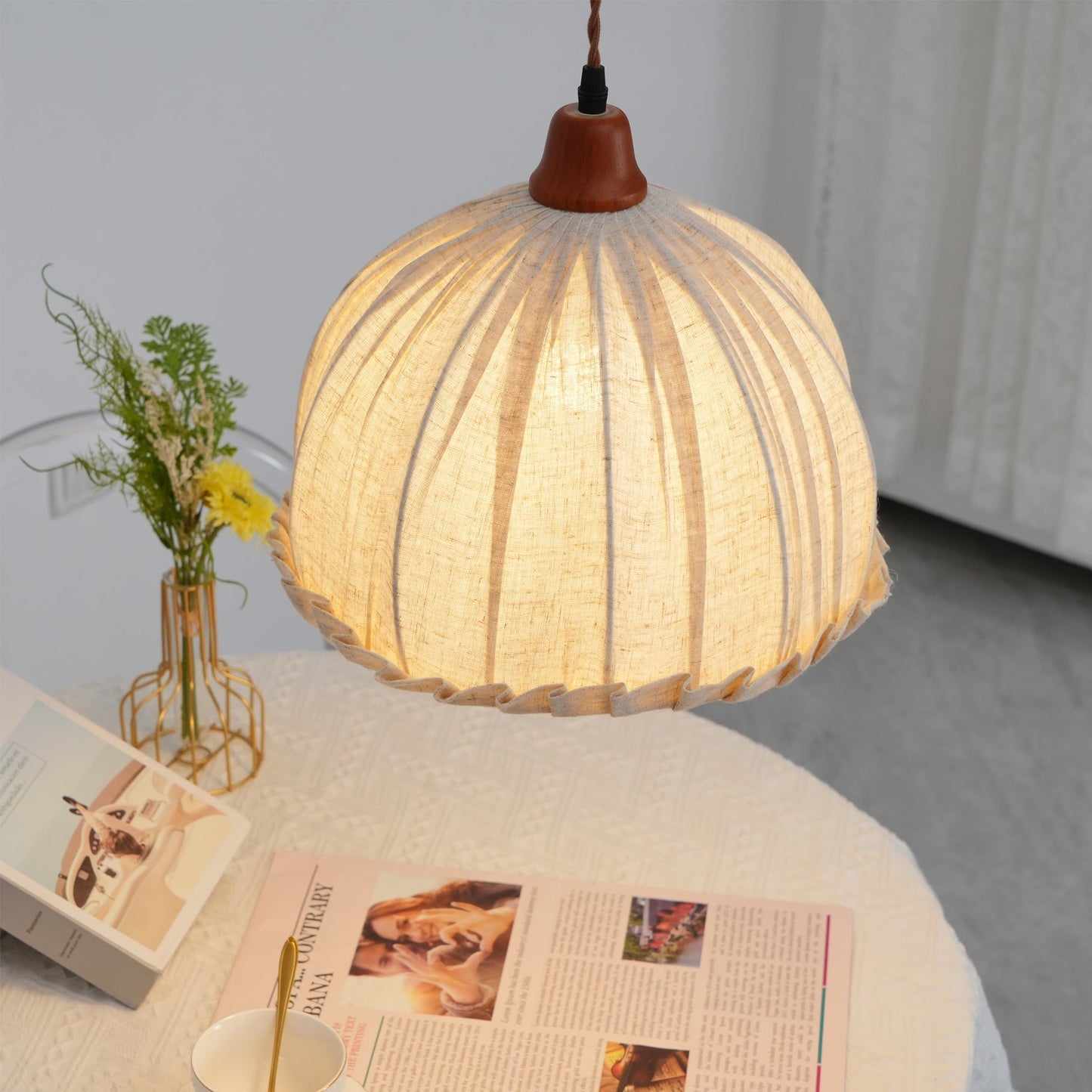 Yna – Stoff-Pendelleuchte