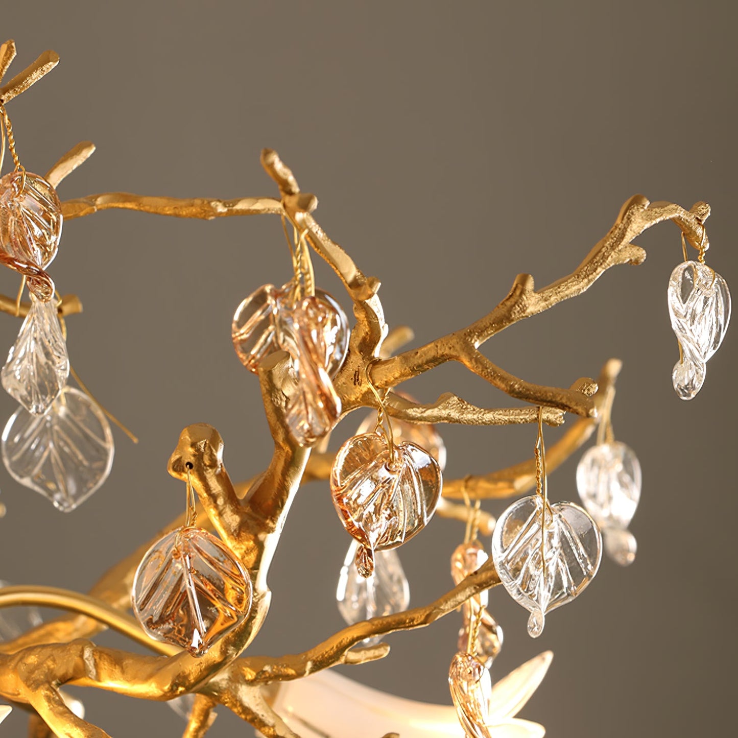 Fiori – Glas-Kronleuchter aus Kupfer