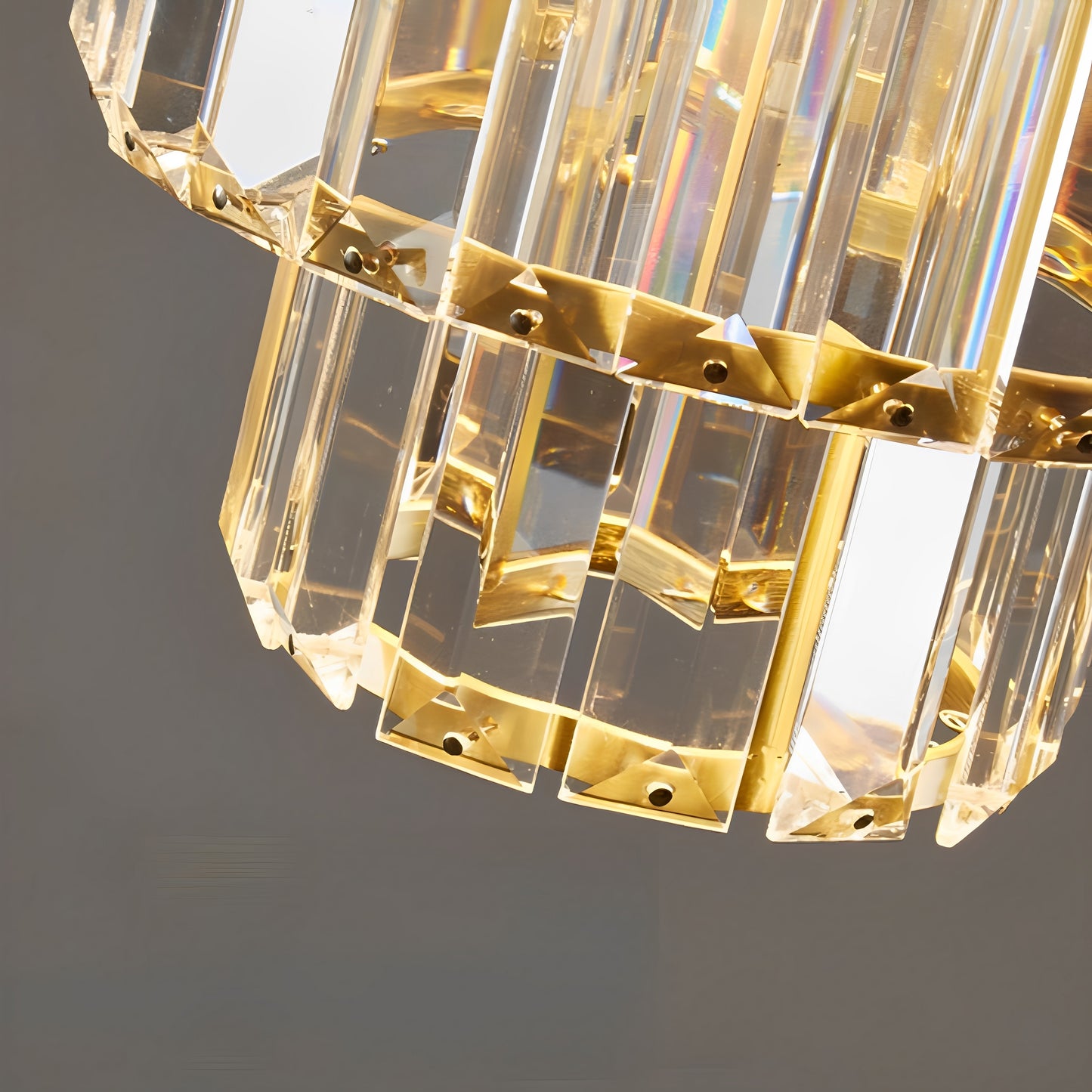 Fernando – Pendelleuchte aus Glas und Kristall mit schwarzem oder goldenem Kabel