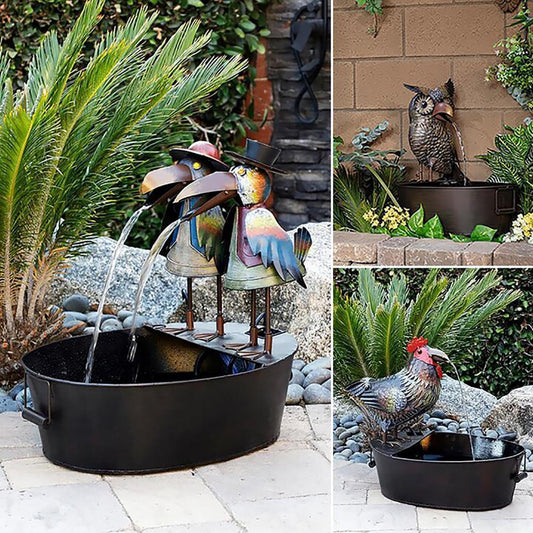 CritterFlow – Tierischer Gartenbrunnen für farbenfrohe Deko