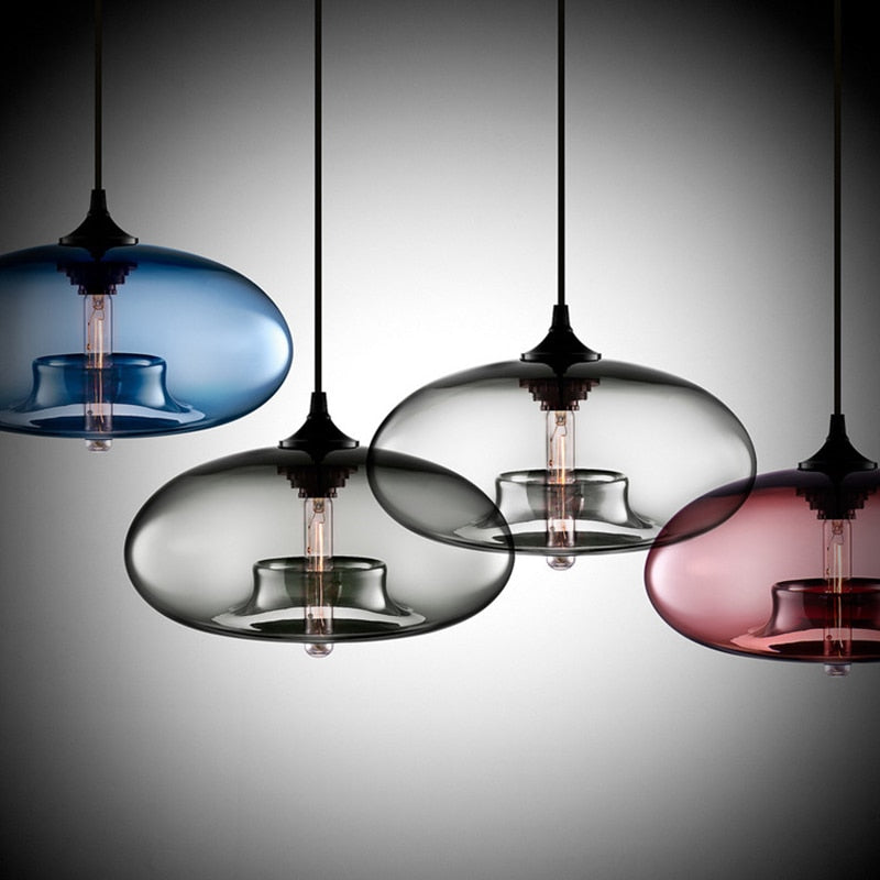 Moderne bunte Pendelleuchten aus Glas