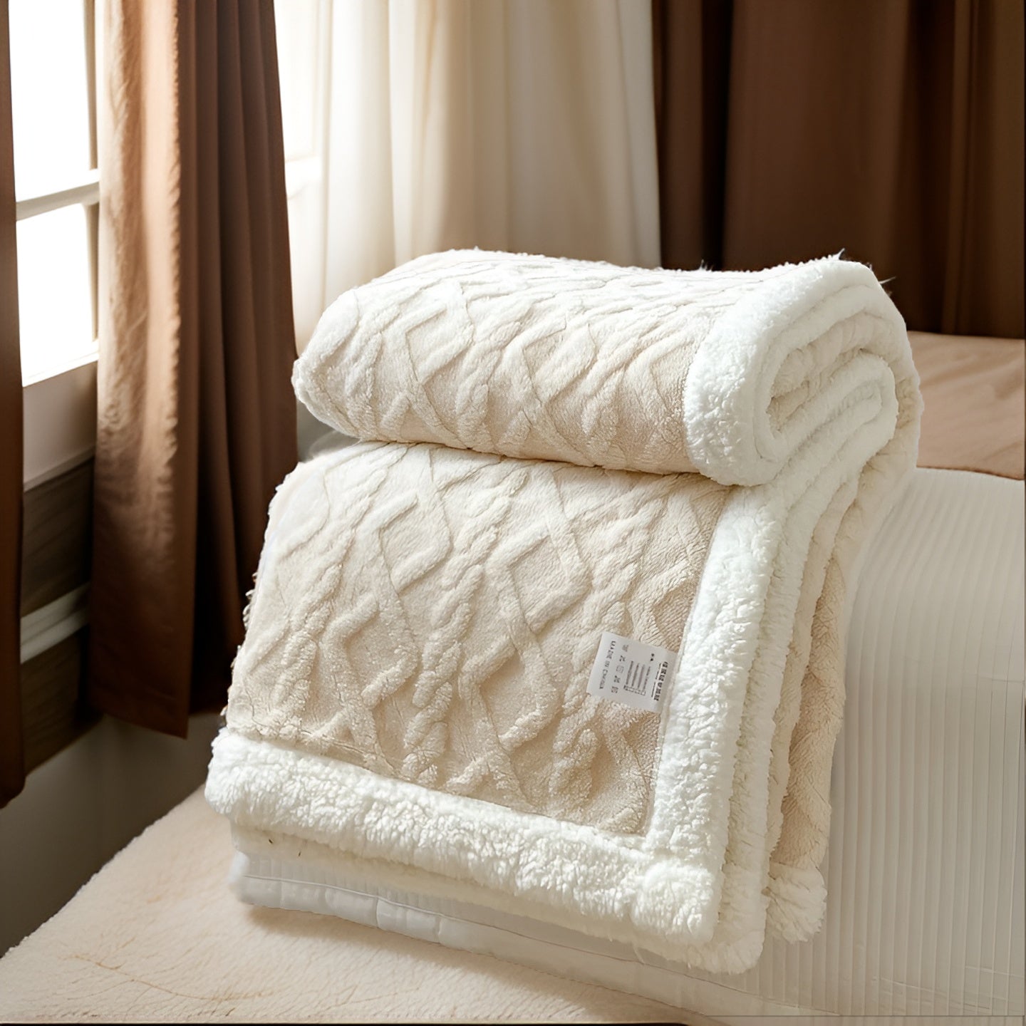 CloudSoft Throw – Doppelseitige pastellfarbene Flanell-Fleecedecke