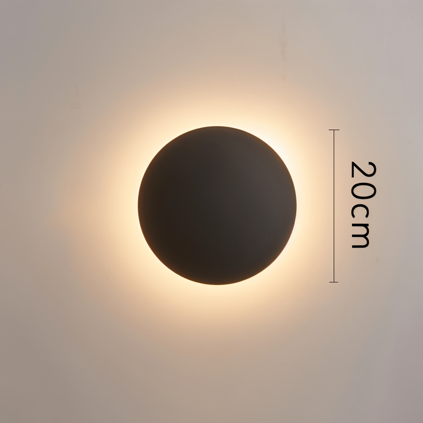 OrbGlow – Runde Metall-Wandleuchte in Schwarz/Weiß/Gold für moderne Räume