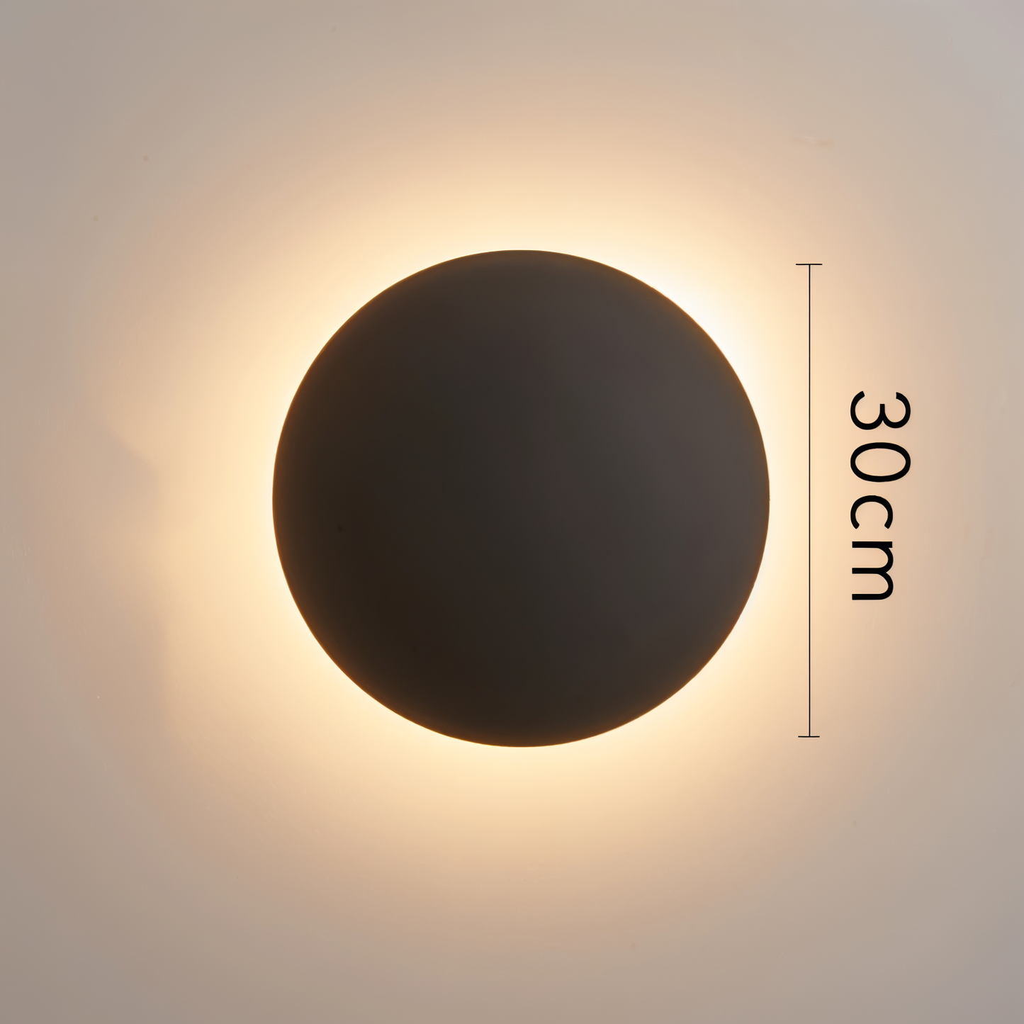 OrbGlow – Runde Metall-Wandleuchte in Schwarz/Weiß/Gold für moderne Räume