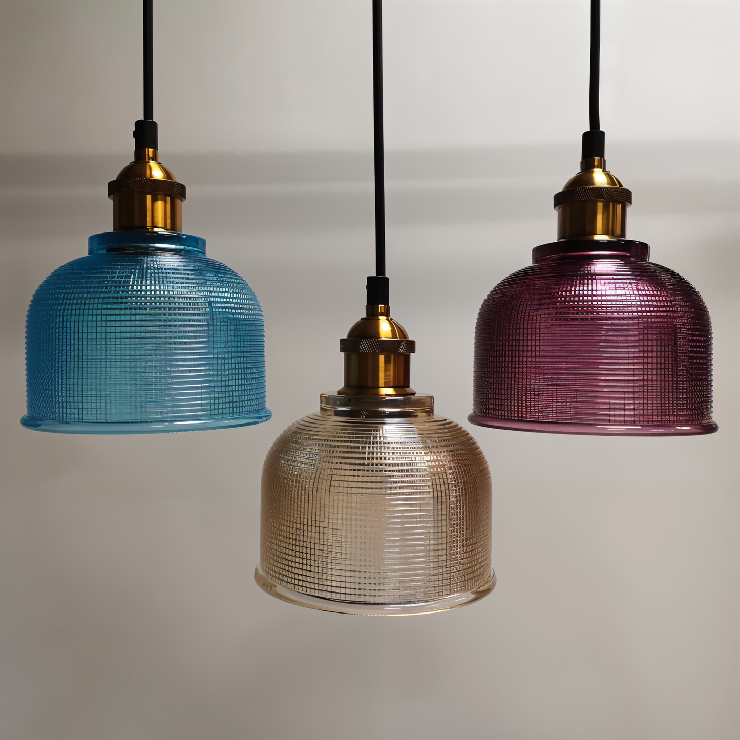 ColorBell RetroLight – Vintage-Pendelleuchte mit farbiger Glasglocke