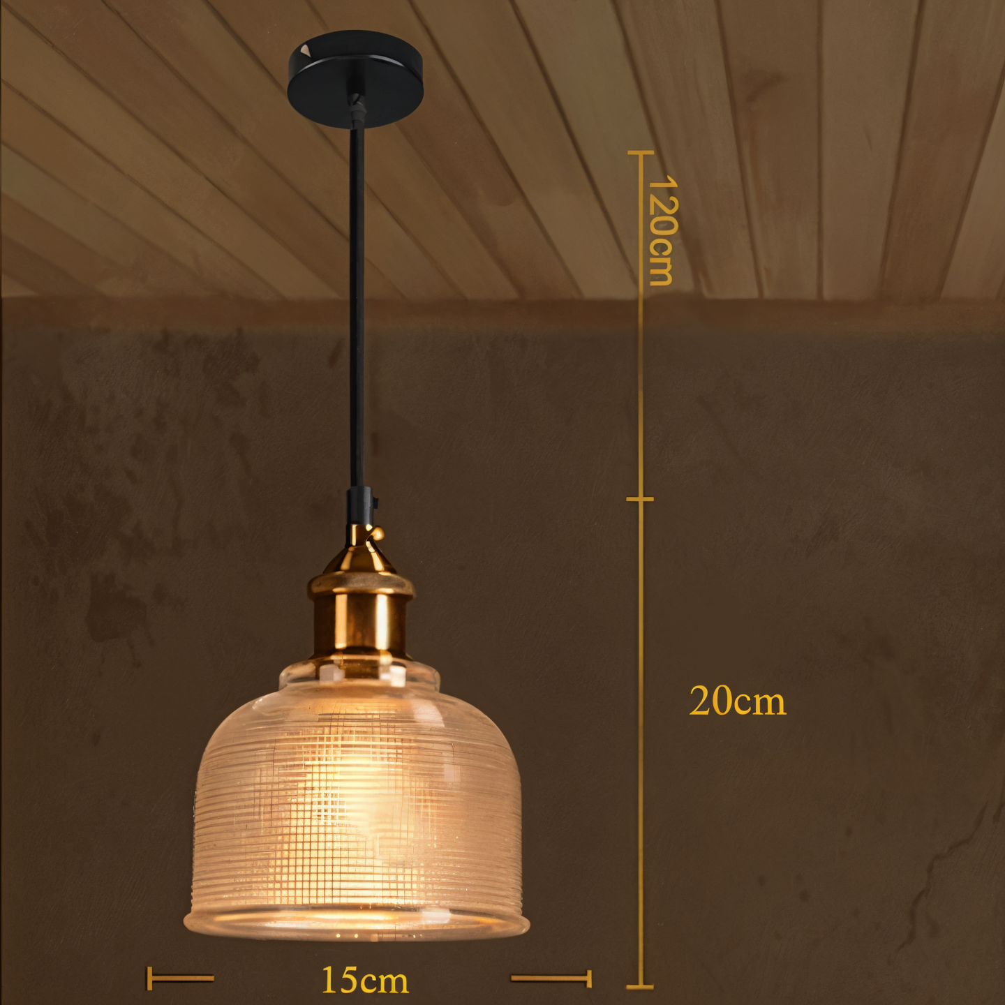 ColorBell RetroLight – Vintage-Pendelleuchte mit farbiger Glasglocke