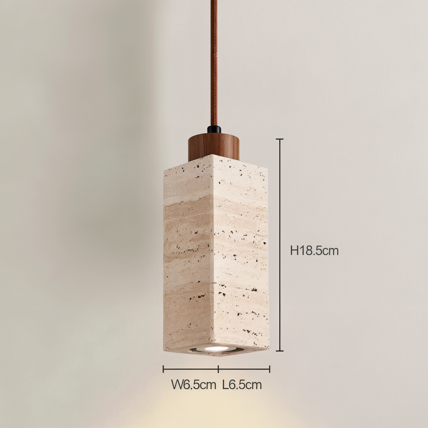 StoneBeam Light – Zylindrische Deckenleuchte aus edlem Marmor