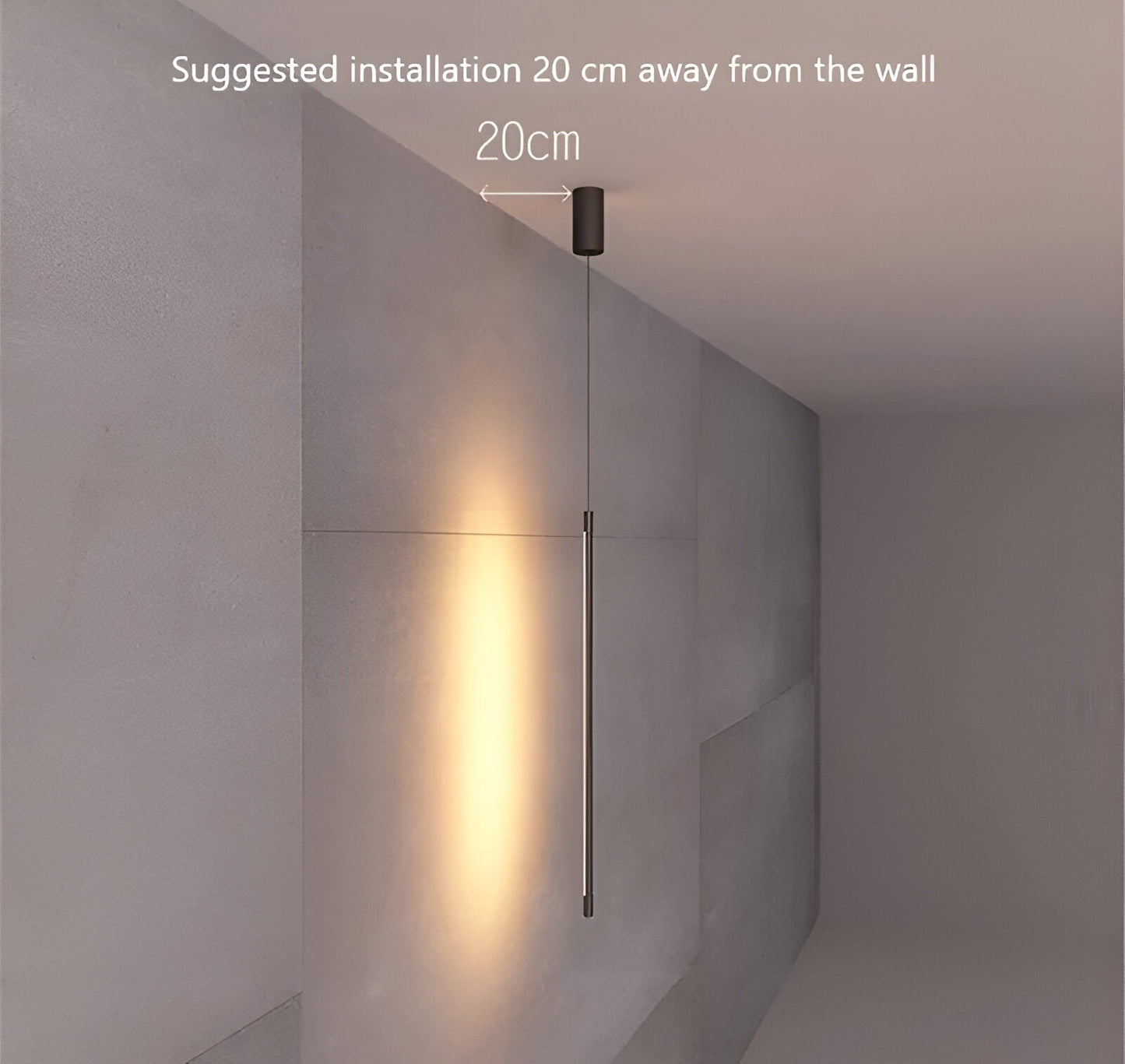 StripLux – Elegante Lineare LED-Pendelleuchte in Mattschwarz