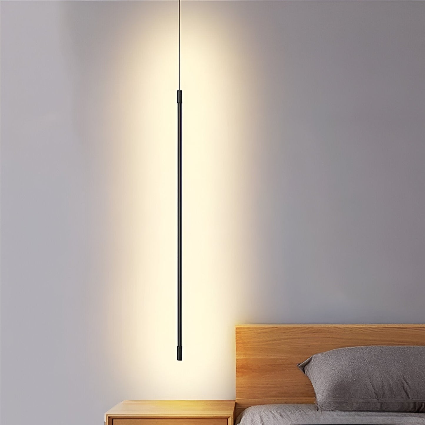 StripLux – Elegante Lineare LED-Pendelleuchte in Mattschwarz