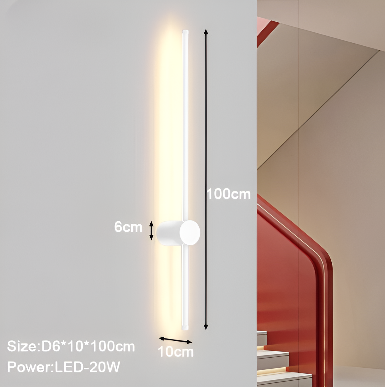 ScandiLine – Skandinavische LED-Wandleuchte in schlanker Form