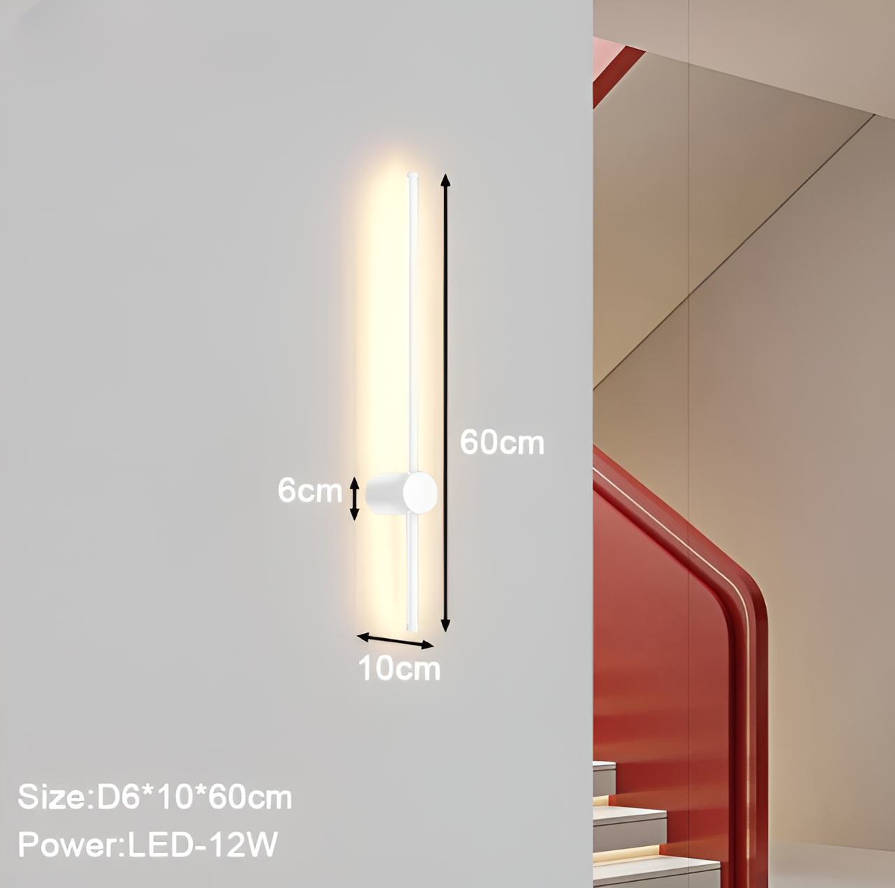 ScandiLine – Skandinavische LED-Wandleuchte in schlanker Form