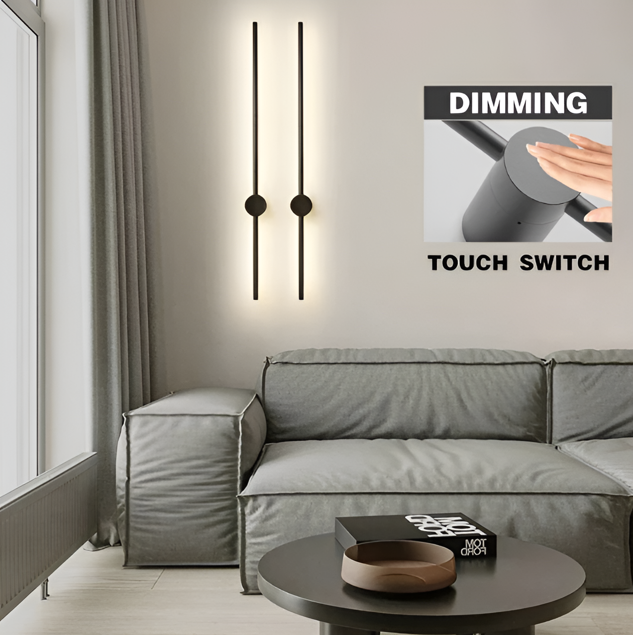 ScandiLine – Skandinavische LED-Wandleuchte in schlanker Form