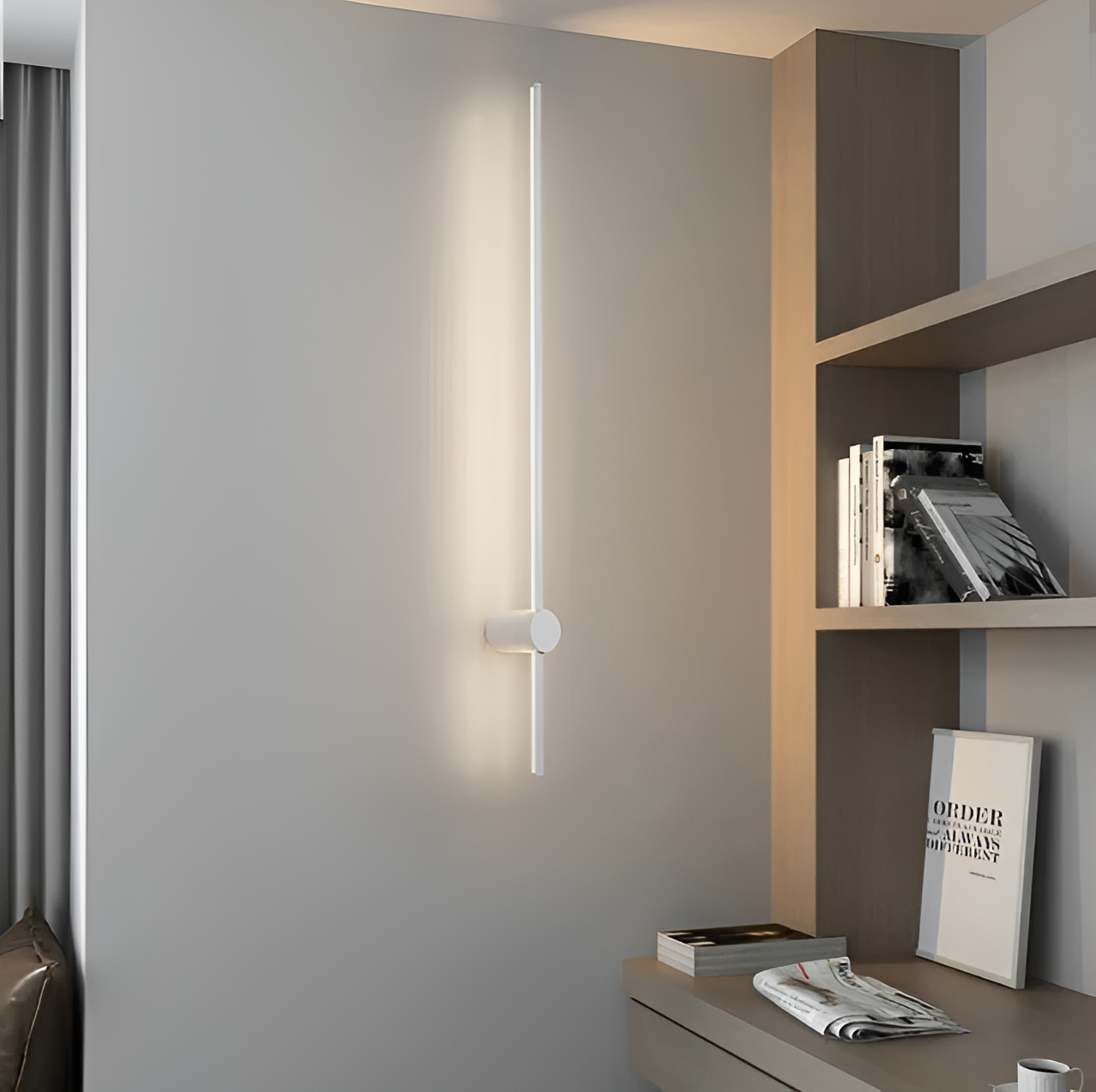 ScandiLine – Skandinavische LED-Wandleuchte in schlanker Form