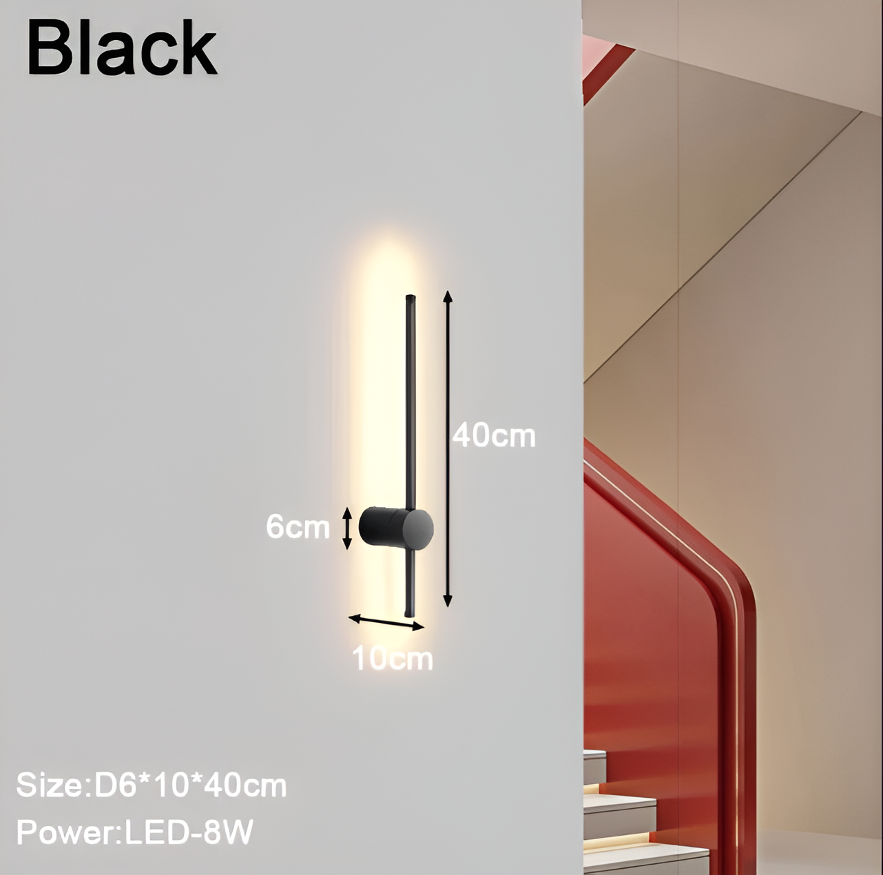 ScandiLine – Skandinavische LED-Wandleuchte in schlanker Form