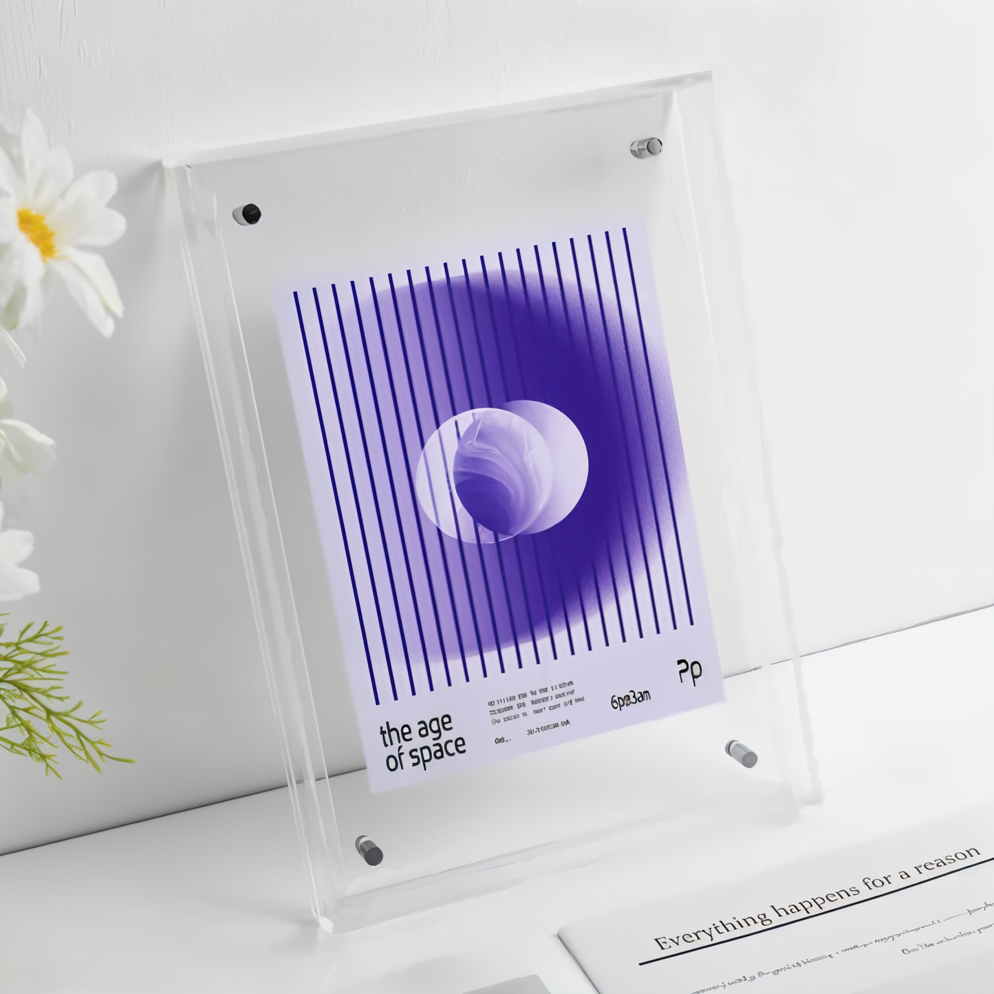 NeonGrid Frame – Acryl-Bilderrahmen mit Retro-Gitterdesign
