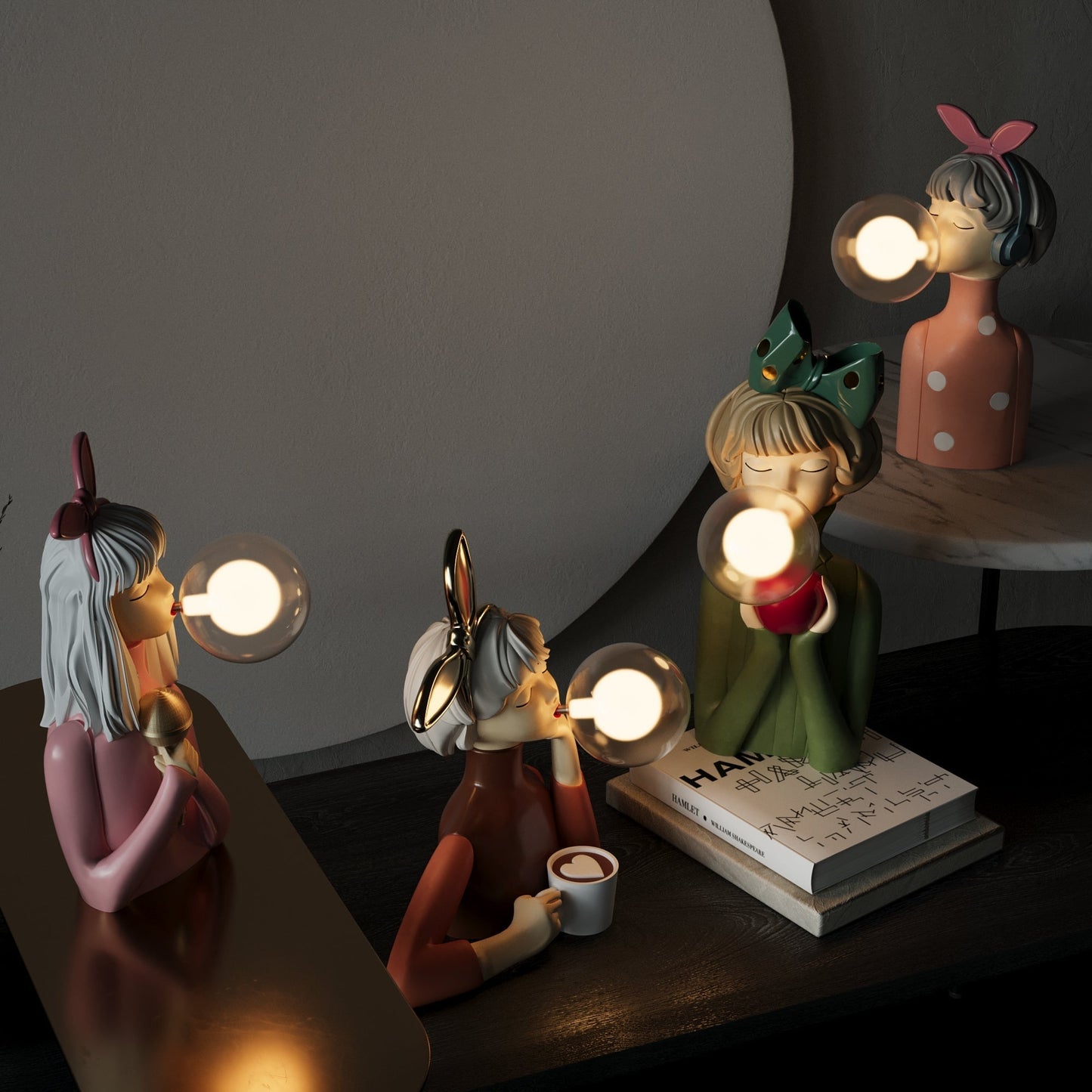 Artiva – Künstlerisch geformte Tischlampe im Boho-Stil