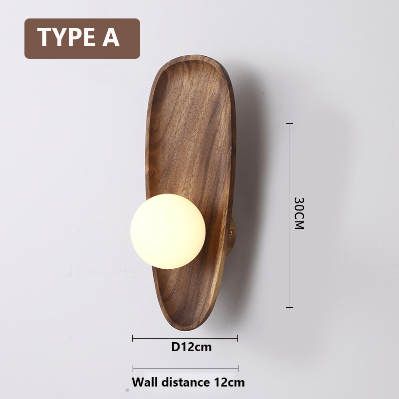 Alani – Wandlampe aus echtem Holz