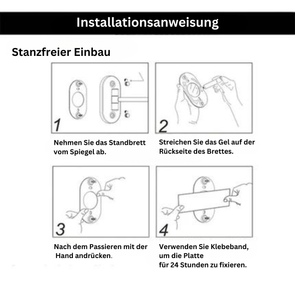 GlamMirror – Wiederaufladbarer LED-Schminkspiegel in Gold