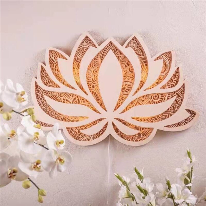 ZenBlossom – LED-Wandleuchte mit Lotus-Mandala für harmonische Lichtakzente