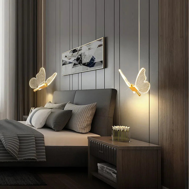 Schmetterlings-Nachttischlampe für Schlafzimmer