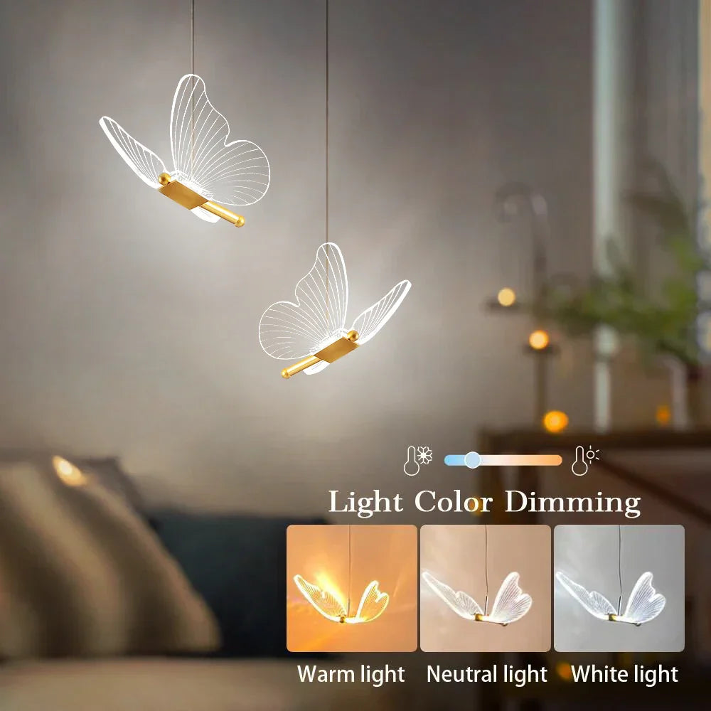 Schmetterlings-Nachttischlampe für Schlafzimmer