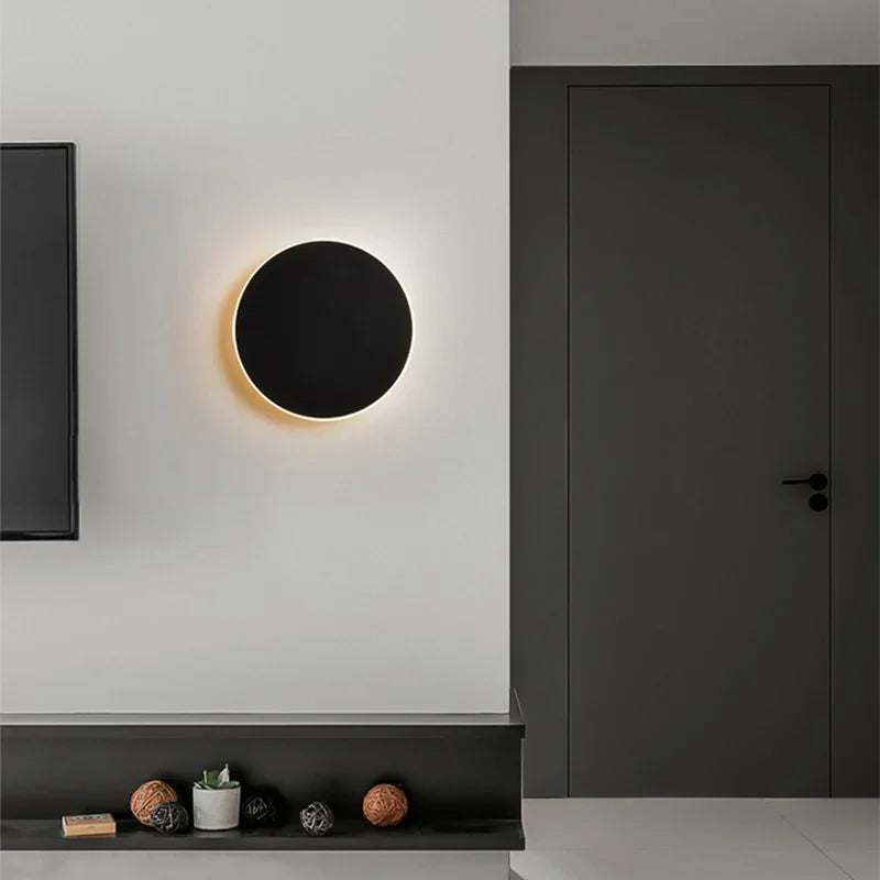 Runde LED-Touch-Wandleuchte für Treppen und Flure