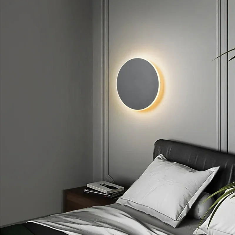 Runde LED-Touch-Wandleuchte für Treppen und Flure