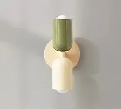 Französische Designlampe mit zwei Lichtern