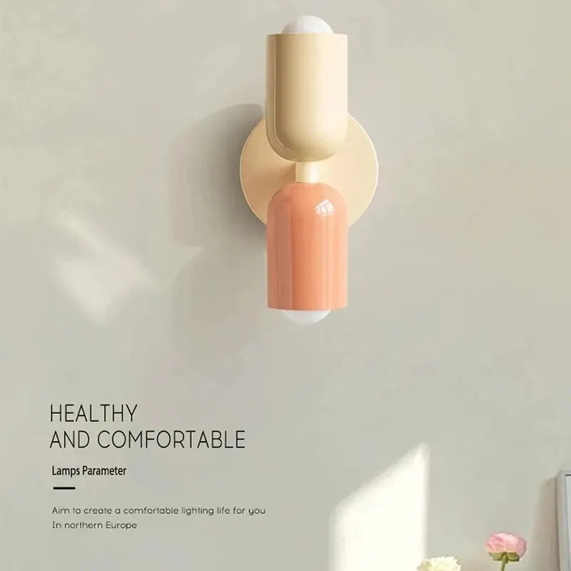 Französische Designlampe mit zwei Lichtern
