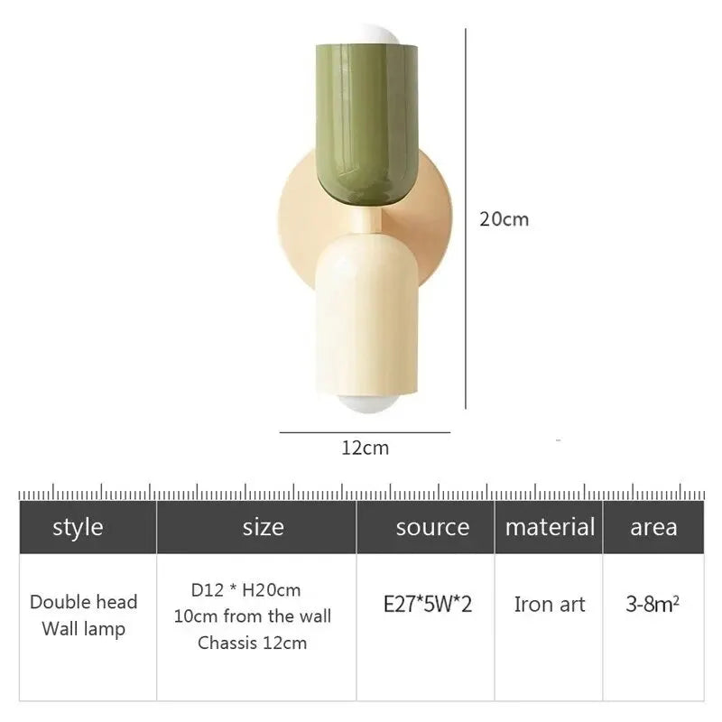 Französische Designlampe mit zwei Lichtern