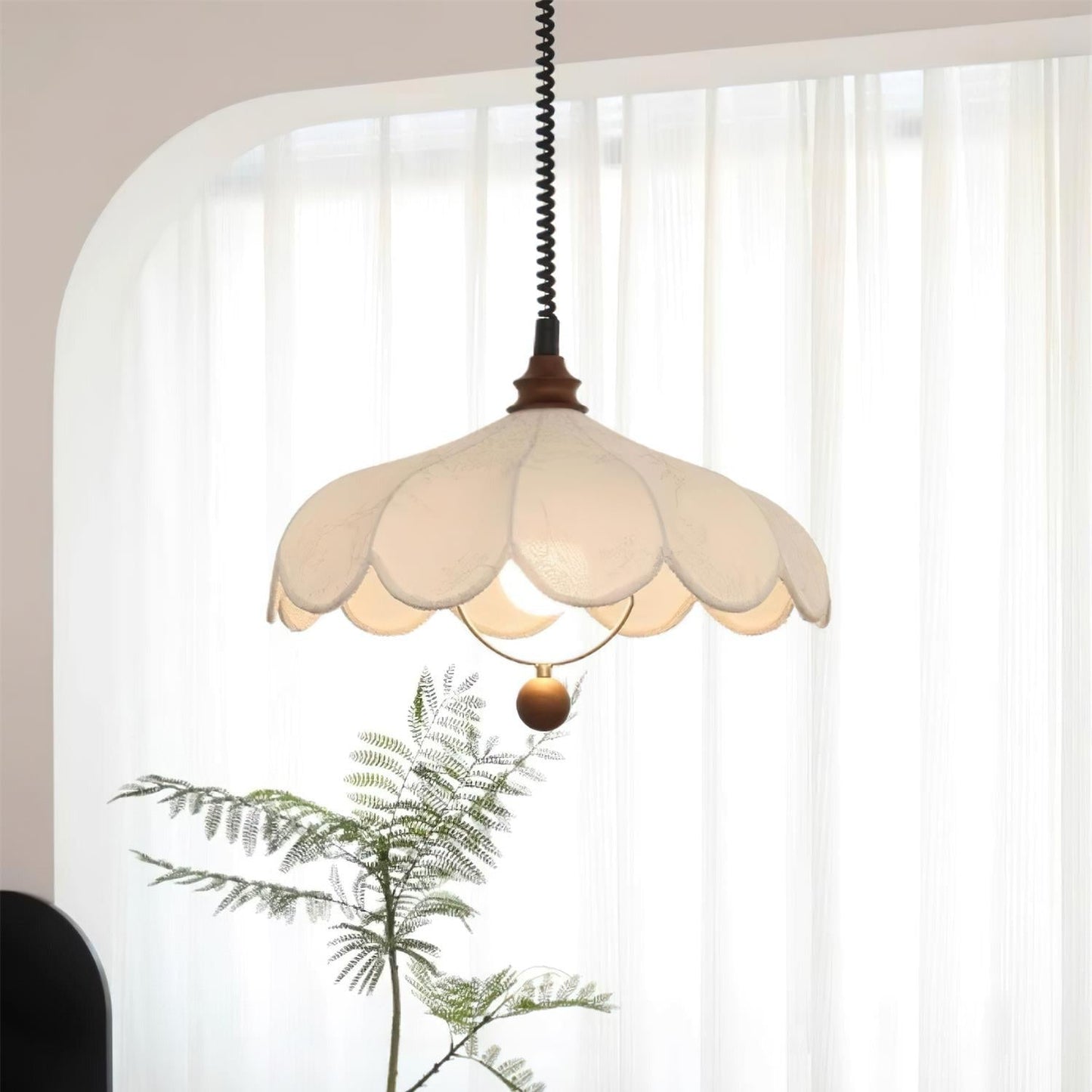 Ritta – Vintage Pendelleuchte mit Blumenmuster