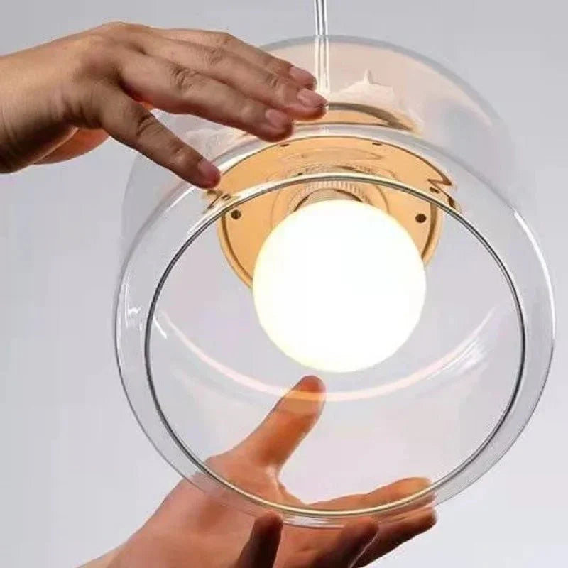 Liora – Glas-Hängelampe mit Vogelmotiv