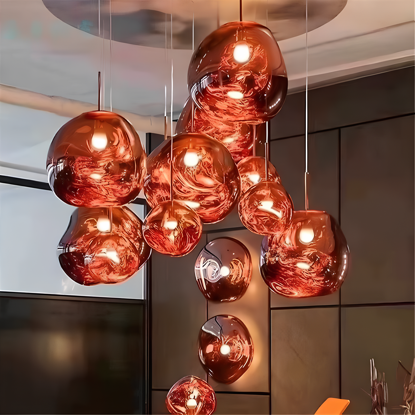 MoltenLight – Glas-Hängelampe mit fließendem Magma-Design