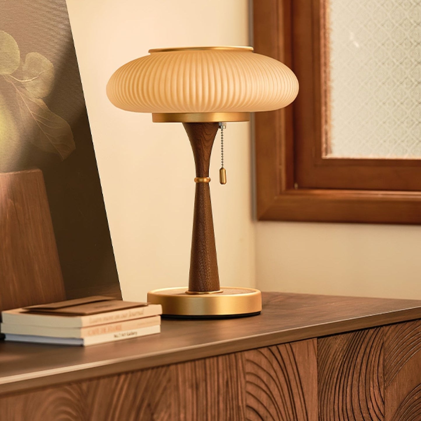 Noelia – Retro Tischlampe aus Massivholz