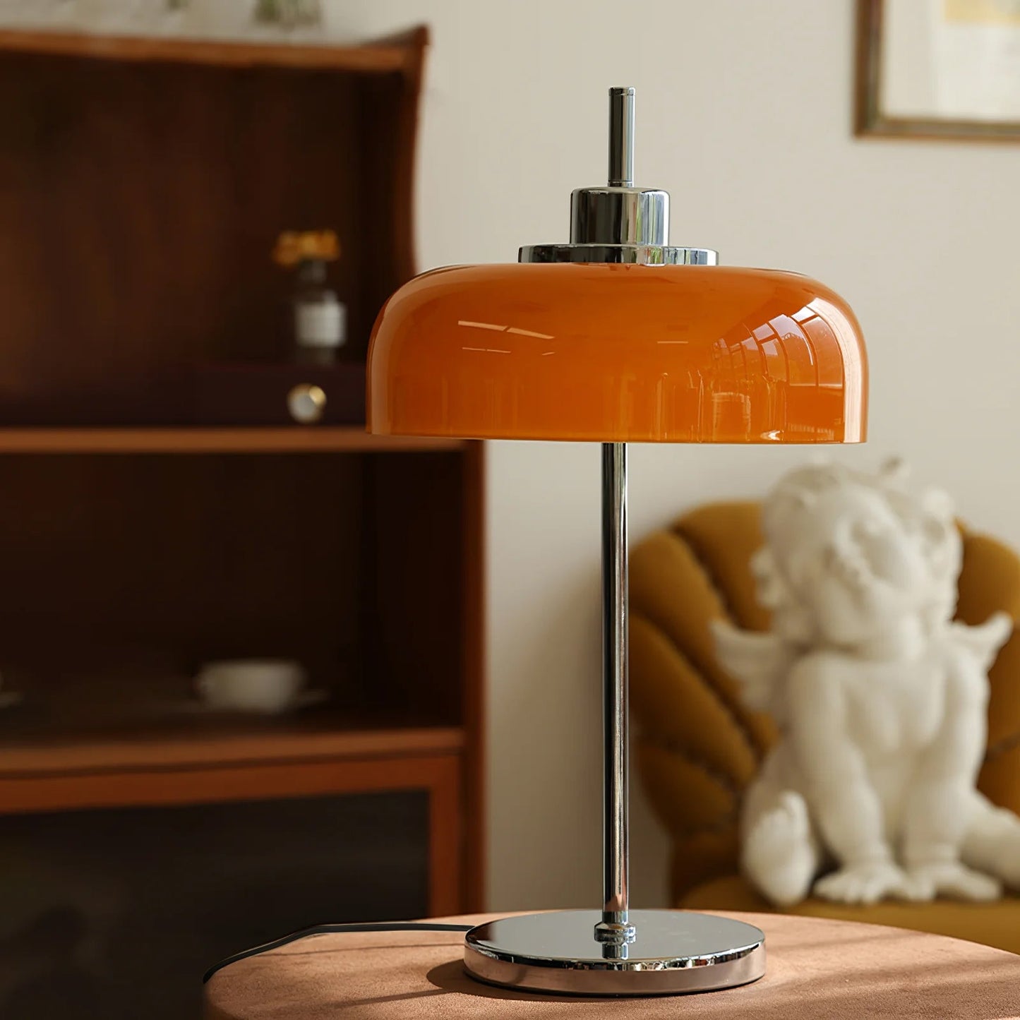 Velina – Retro-Glas-Tischlampe