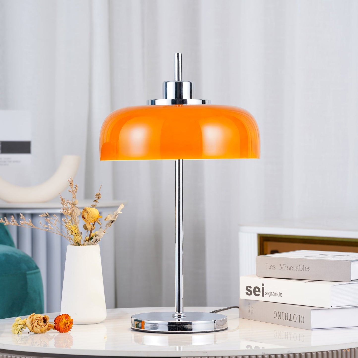 Velina – Retro-Glas-Tischlampe