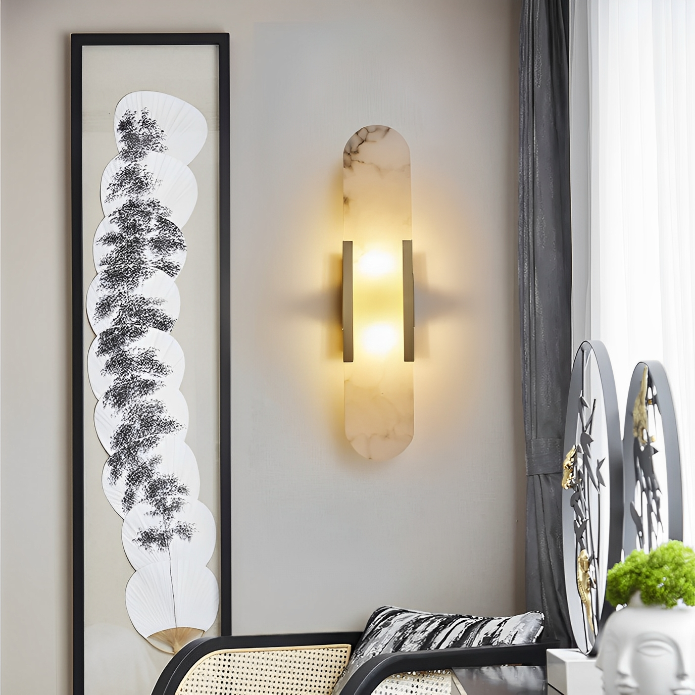 Orro – Postmoderne LED-Wandleuchte mit Marmor-Optik