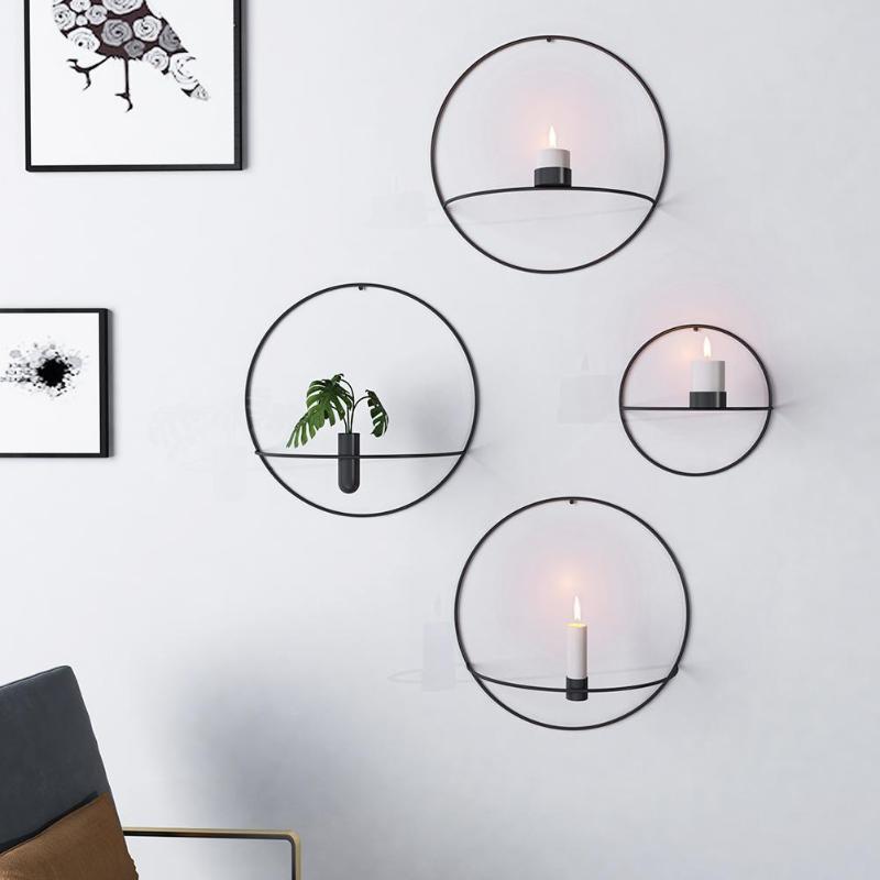 Dual Glanz – Wanddeko mit Kerzenhalter & Vase im raffinierten Design